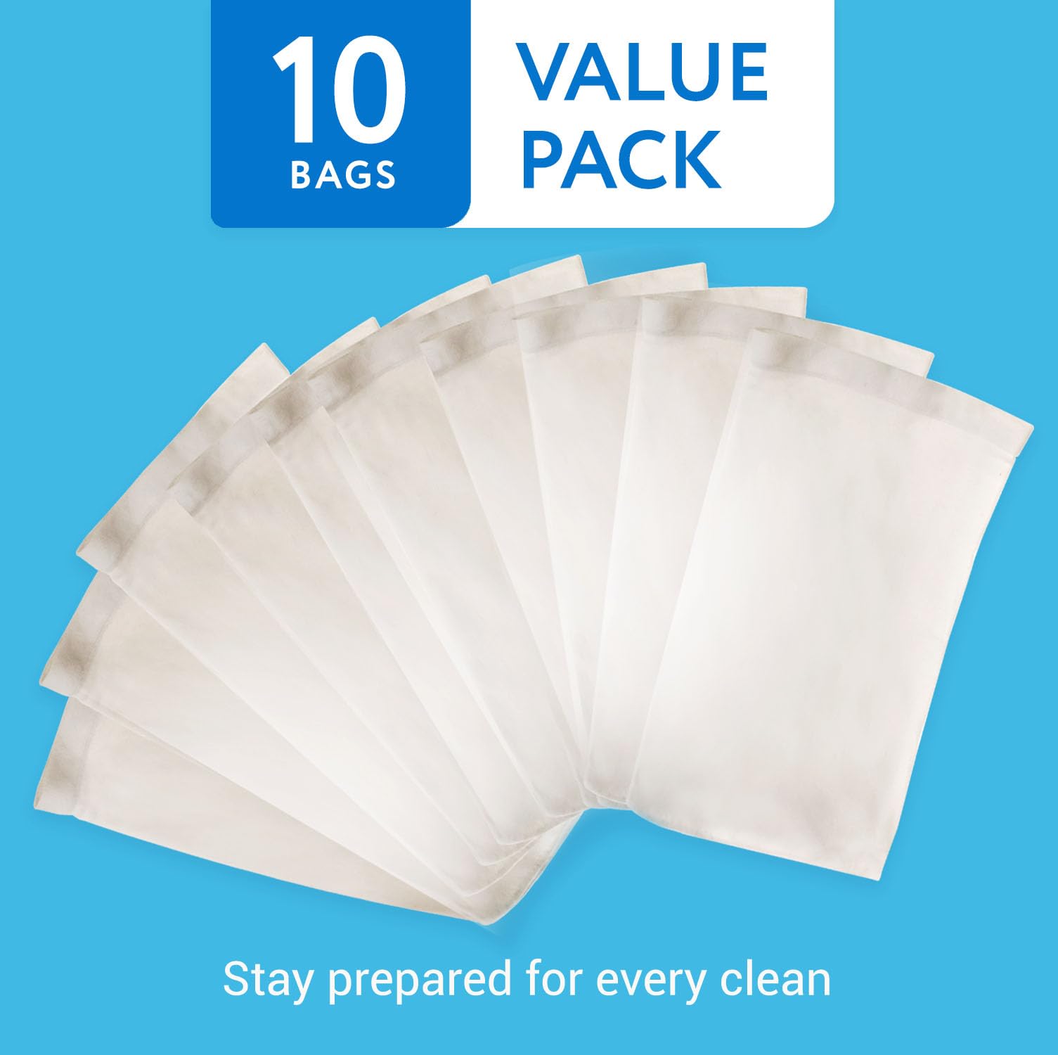 IMPRESA ultra-fine mesh bag improves water clarity for quick pool refreshes.
