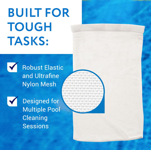 IMPRESA nylon mesh bag fits Water Tech Catfish, Max and Aqua Broom for easy filtration.