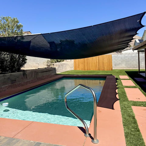 IMSGVIFO Garden Shade Cloth demonstrating weather and UV resistance outdoors