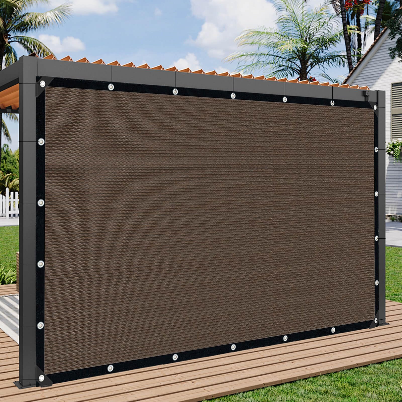 IMSGVIFO sun shade with reinforced edges and grommets for durability