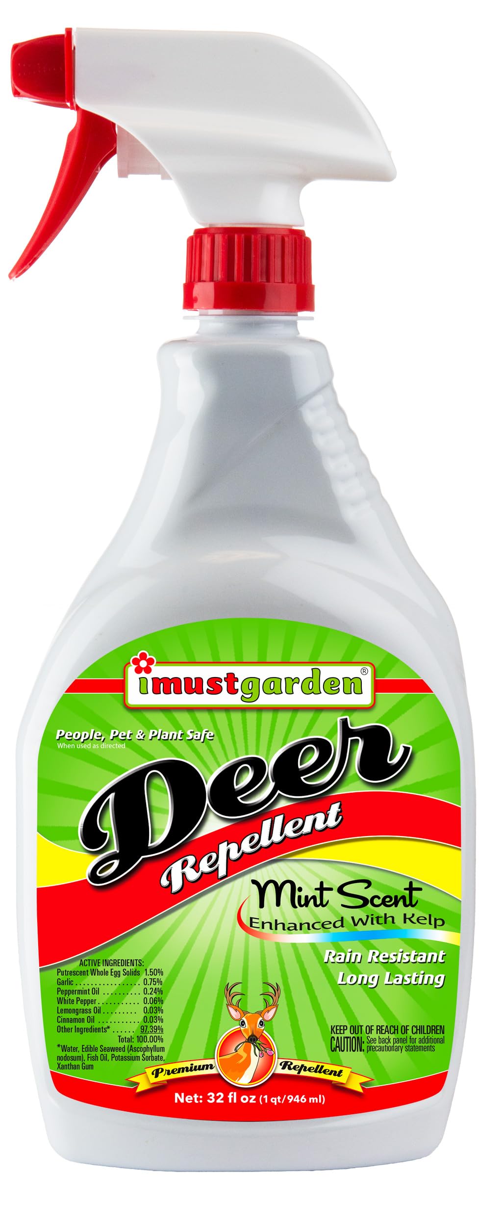 IMUSTGARDEN deer repellent mint-scent bottle protects garden plants naturally