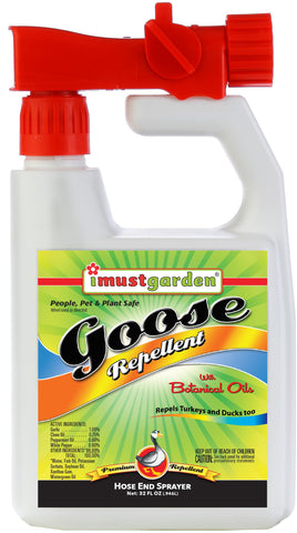 IMUSTGARDEN goose repellent concentrate bottle pour shows odor-free lawn protection