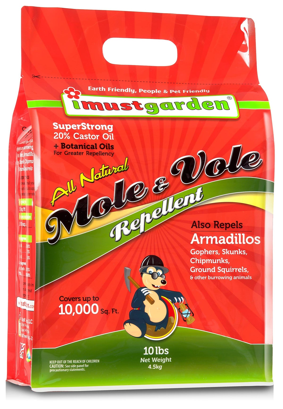 IMUSTGARDEN mole-vole-repellent-granules-bag for year-round lawn protection.