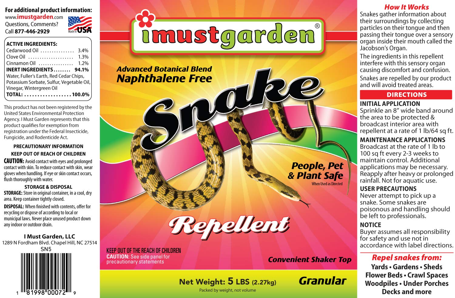 IMUSTGARDEN store-display demonstrates bulk 5 lb packaging