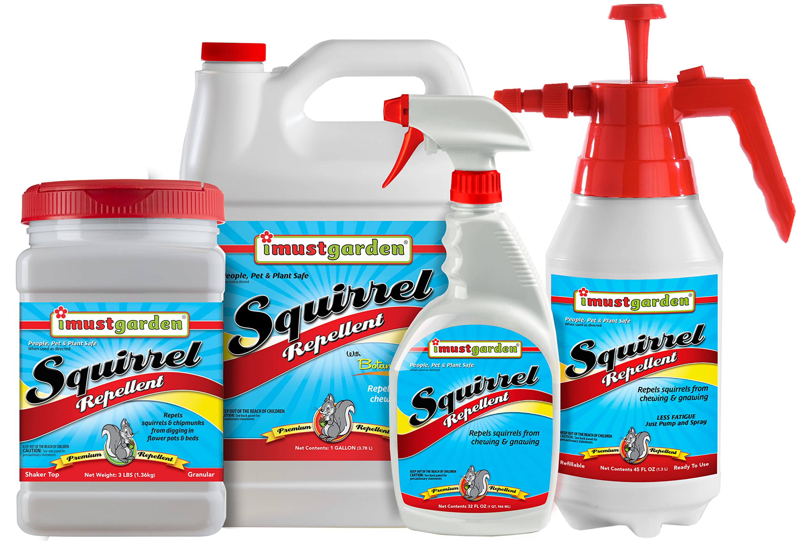 IMUSTGARDEN Squirrel Repellent applied to plants guards against chewers