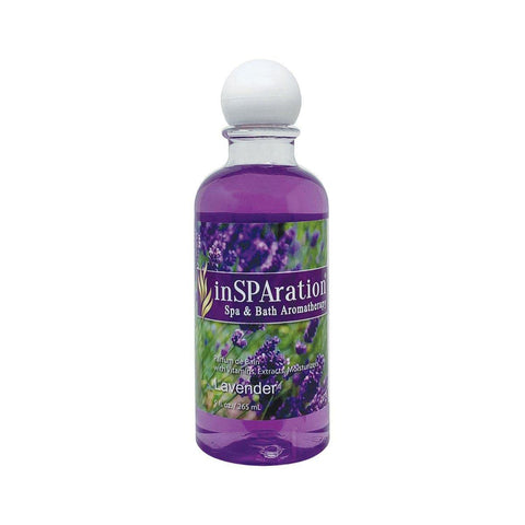 InSPAration Lavender Aromatherapy bottle enhances spa scent without altering water chemistry.