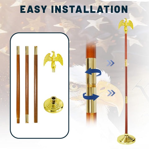 IN WHICH BAY 3x5 US flag with embroidered stars for premium presentation