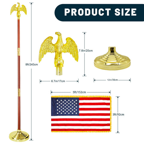 IN WHICH BAY yellow cord tassel enhances traditional flag presentation