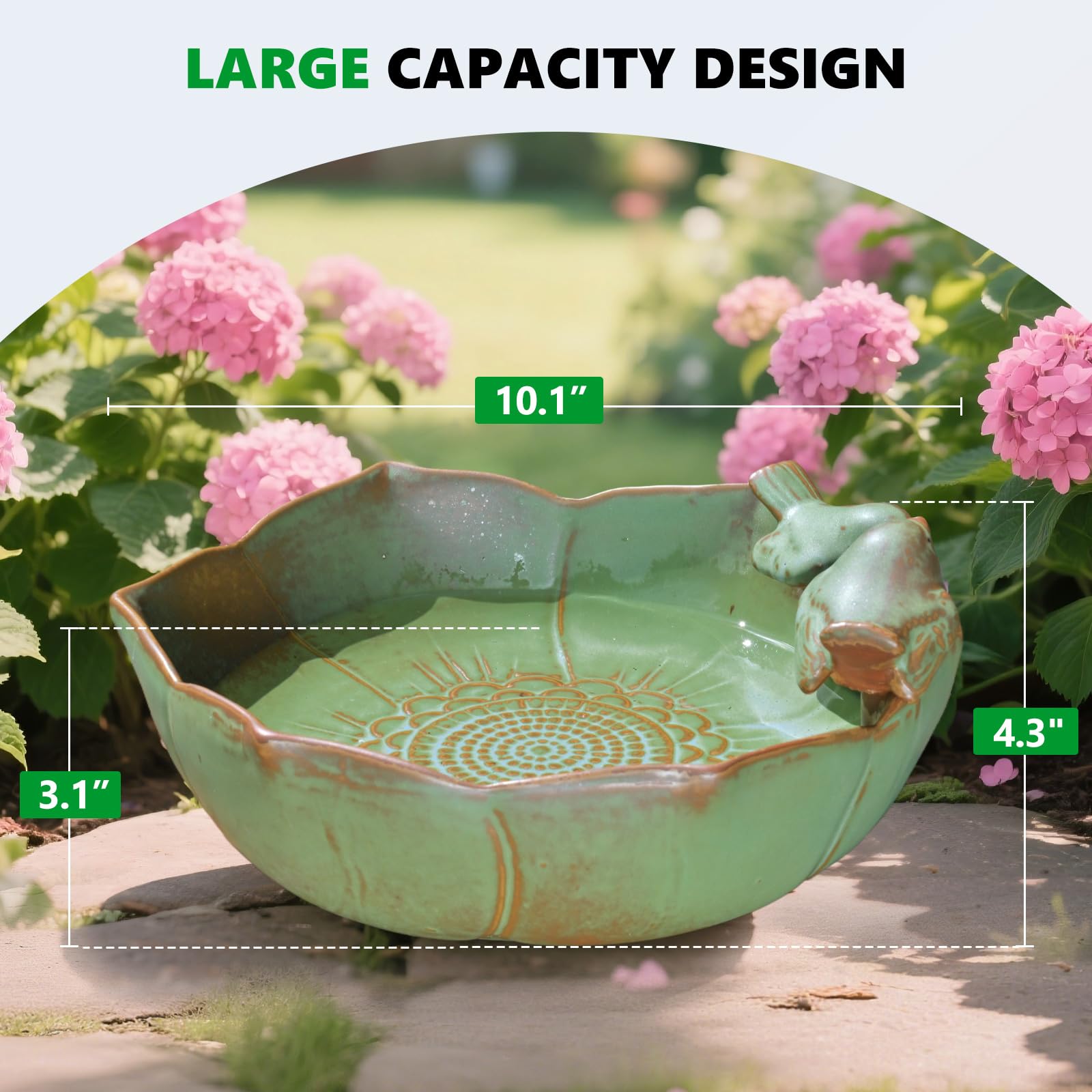 Inanil-depth-3-1-inch bird bath supports shallow water for small birds