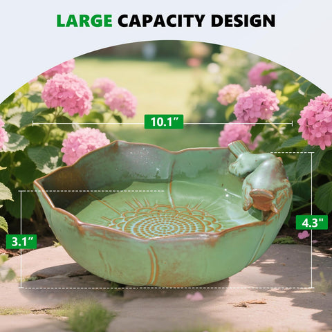 Inanil-depth-3-1-inch bird bath supports shallow water for small birds
