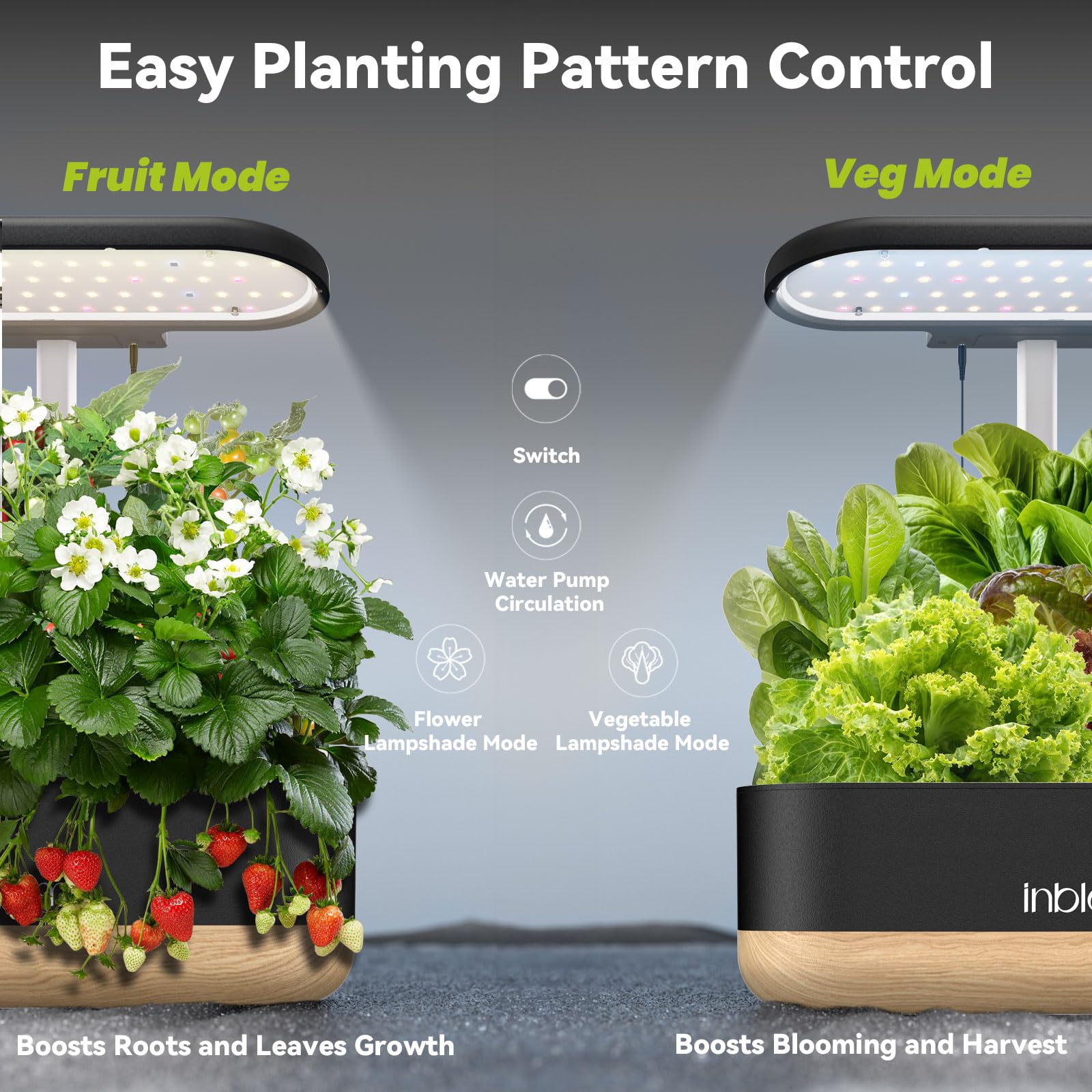 Inbloom automatic timer enables hands-off operation with reliable daily lighting