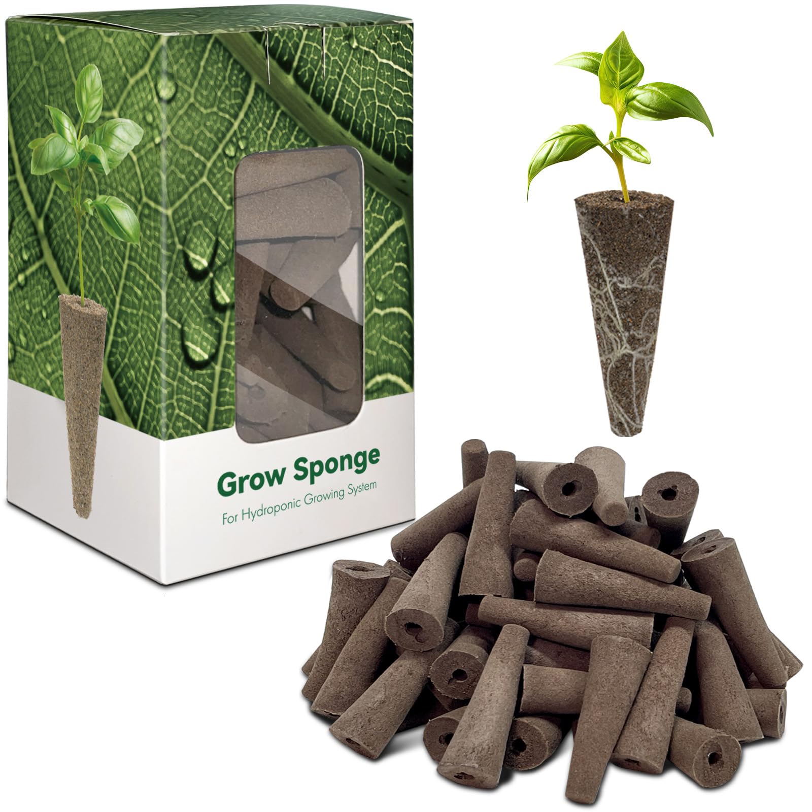 inbloom Grow Sponges retain moisture for steady hydroponic watering