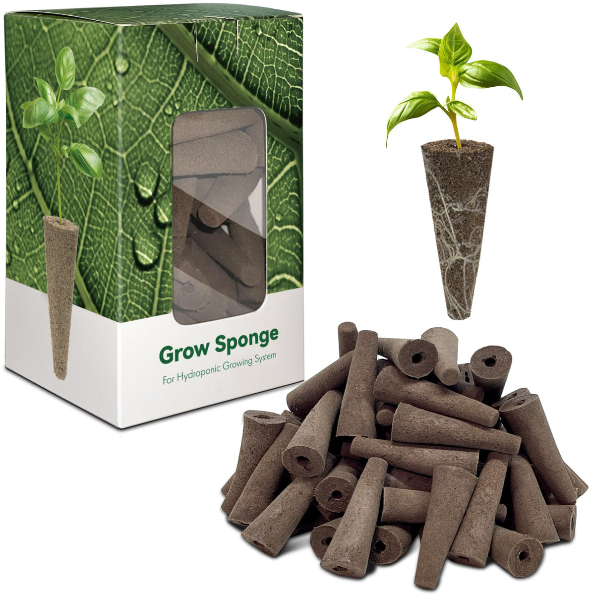 inbloom Grow Sponges retain moisture for steady hydroponic watering