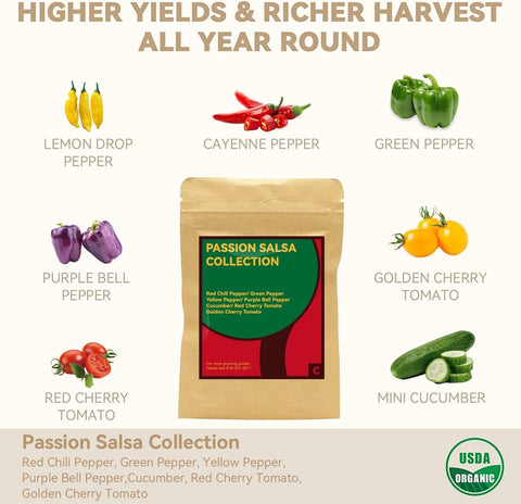 inbloom Salsa seeds close-up with 350+ seeds for variety