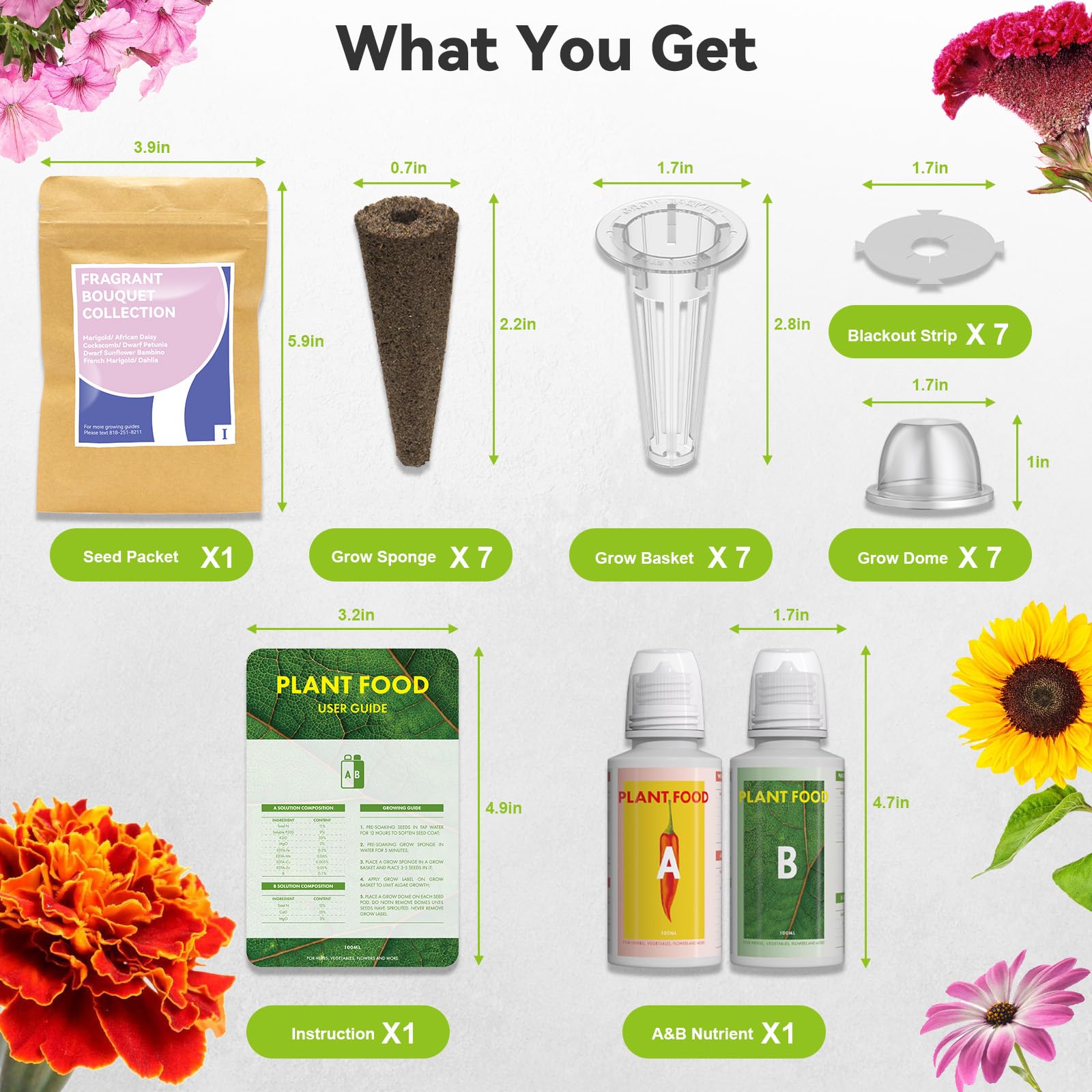 inbloom Seed pod kit demonstrating compatibility with AeroGarden and other hydroponics systems.