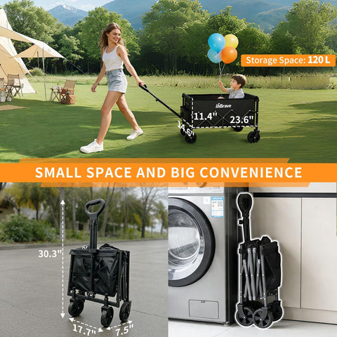 InBrave all-terrain wheels handle sand, mud, and grass with smoother navigation.