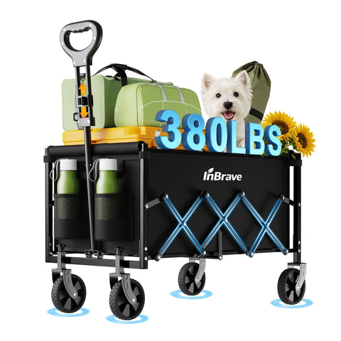 InBrave collapsible wagon in compact fold for easy storage and quick setup.