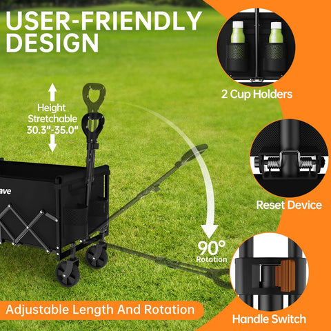 InBrave adjustable handle enables comfortable pulling across varied terrains.