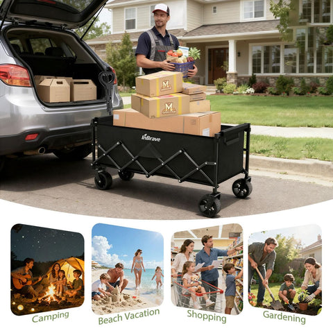 InBrave compact folded size fits easily in a car trunk.