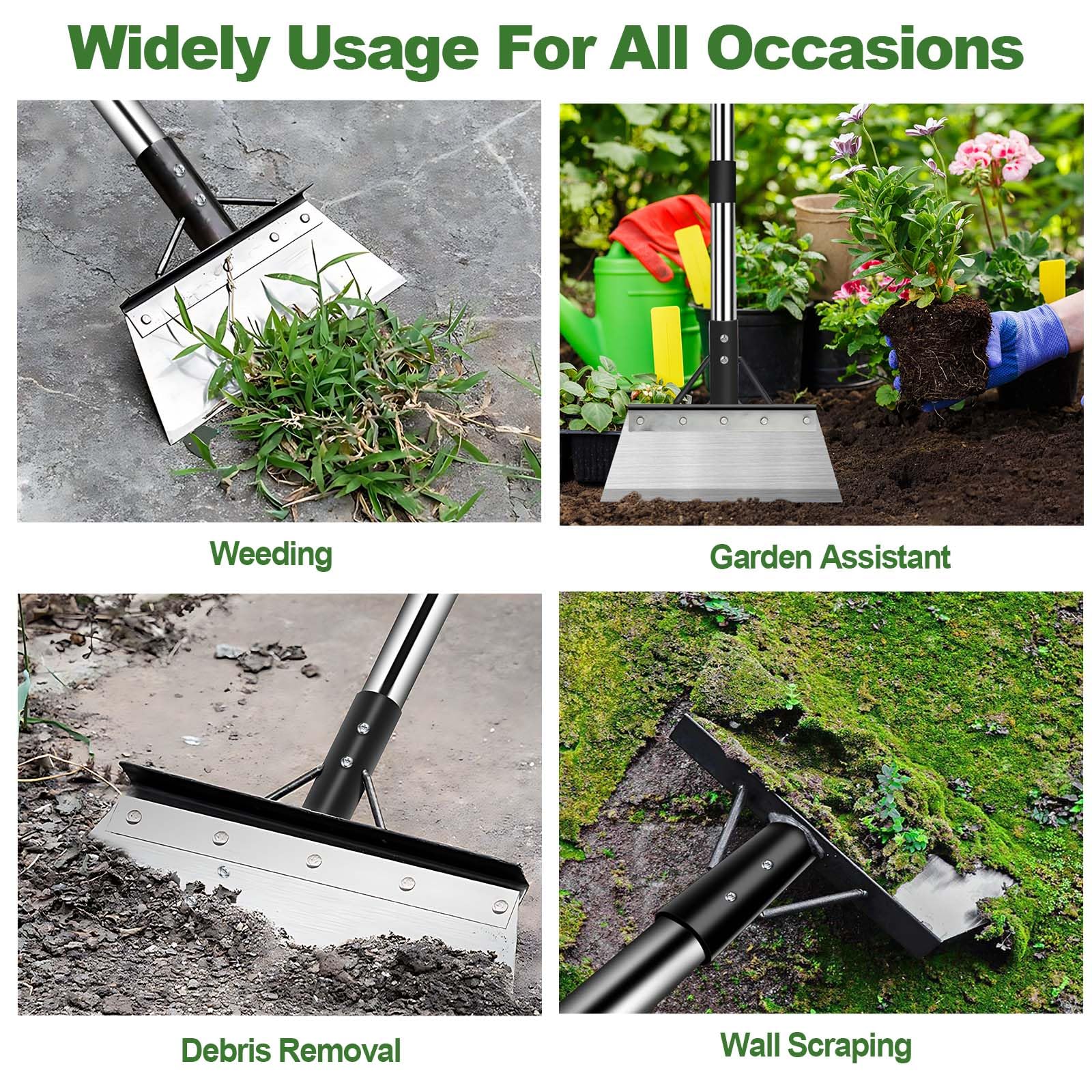 INCIKITI multifunctional garden shovel ergonomic grip for standing use