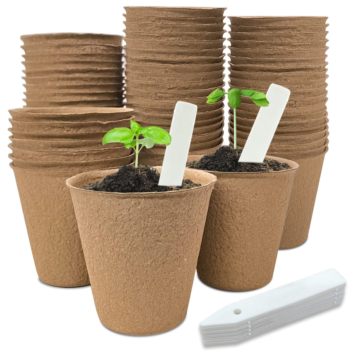 INCIKITI peat pots 40-pack for indoor seed starting and easy transplant