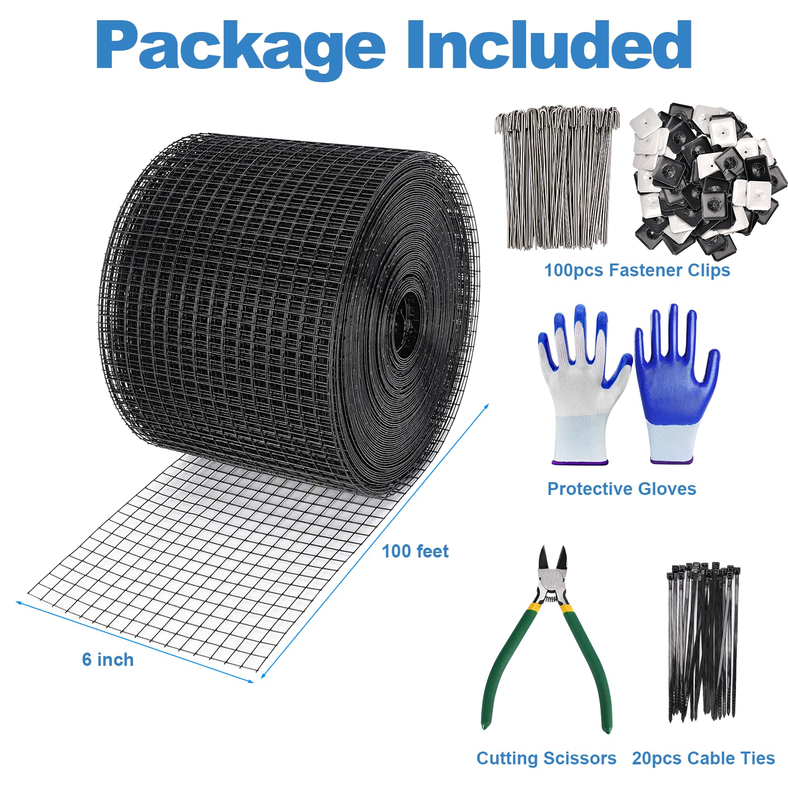 INCIKITI PVC-coated netting close-up shows rust resistance and durability.