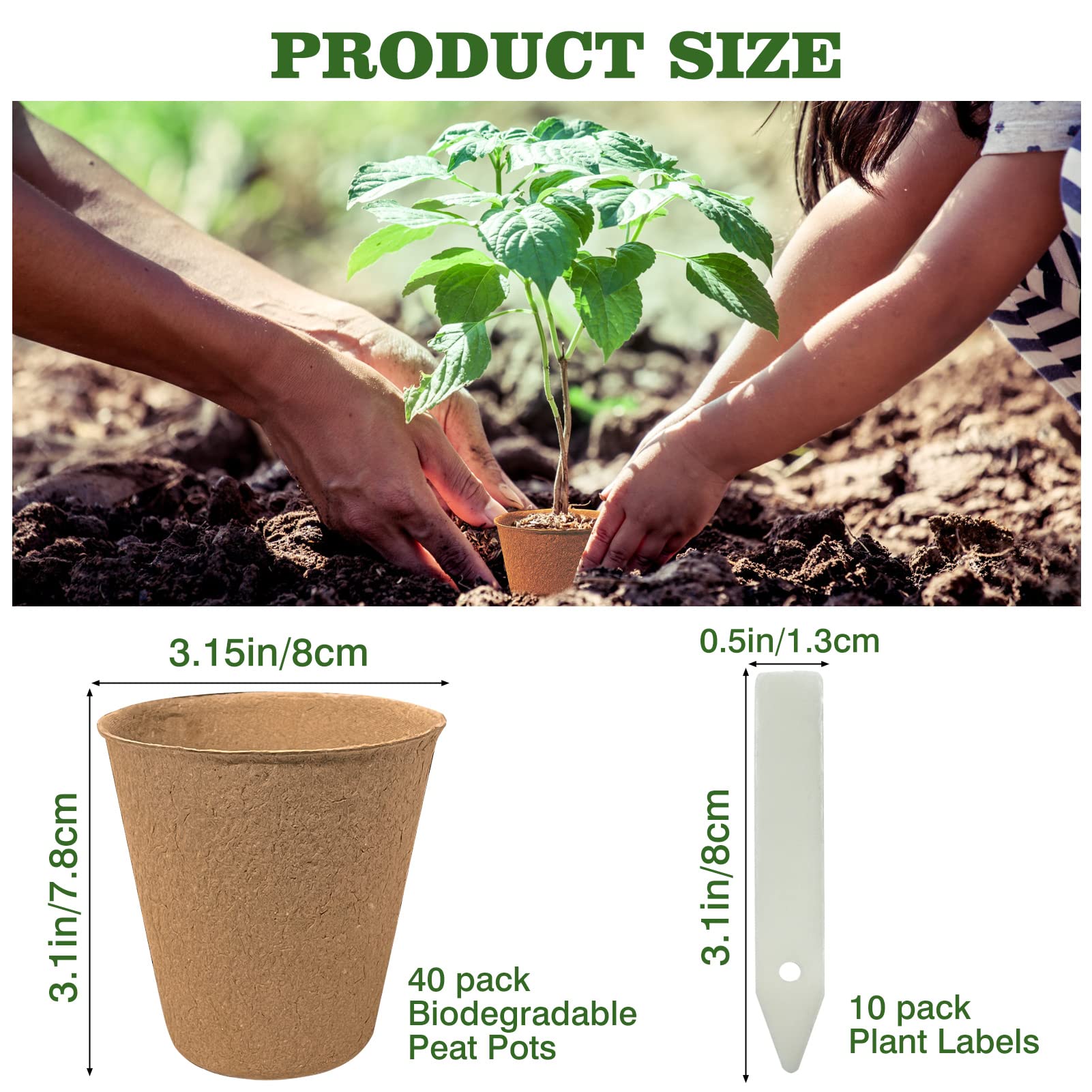 INCIKITI seedling trays with 10 labels for organized germination