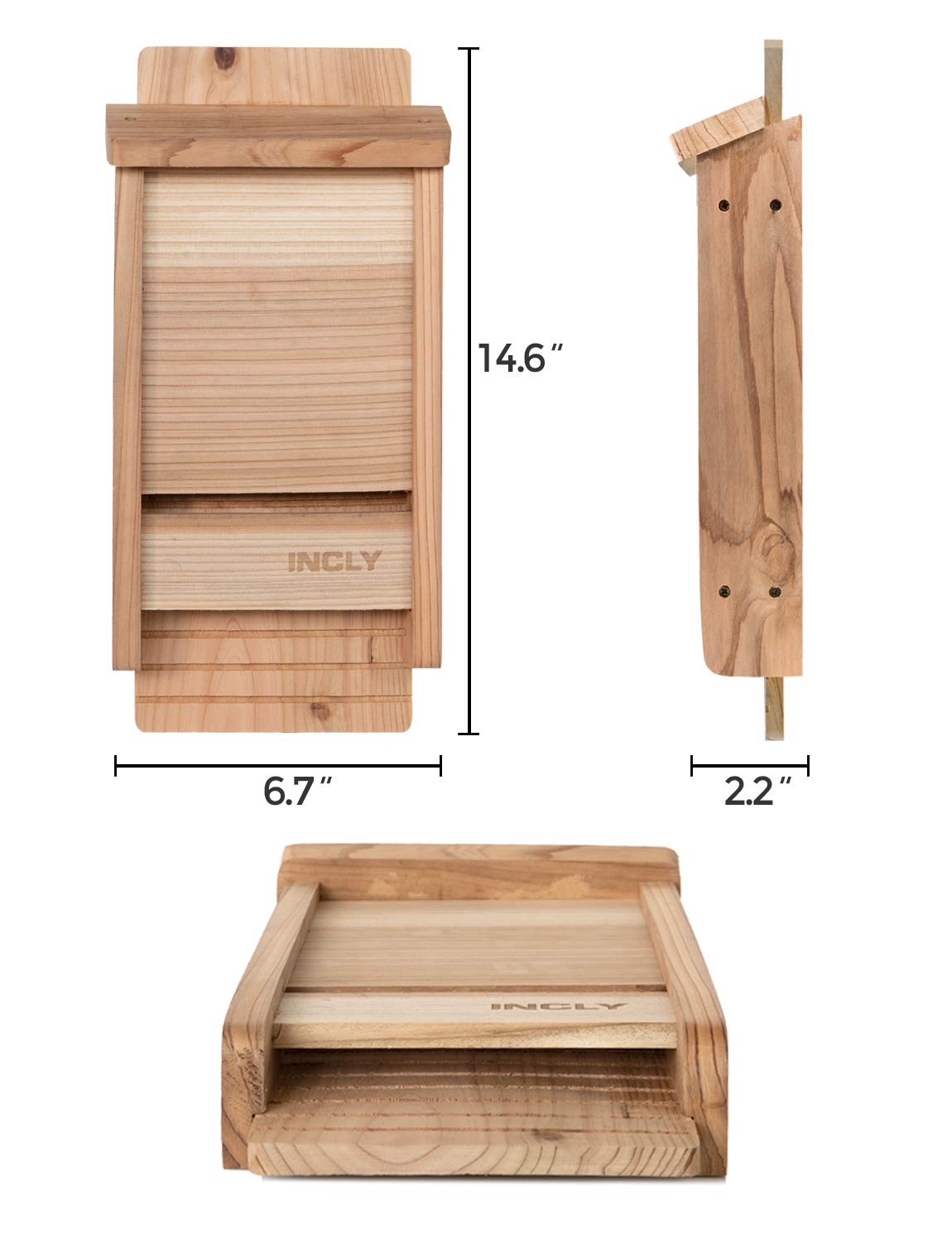 INCLY bat house arrives pre-assembled for simple, secure setup.