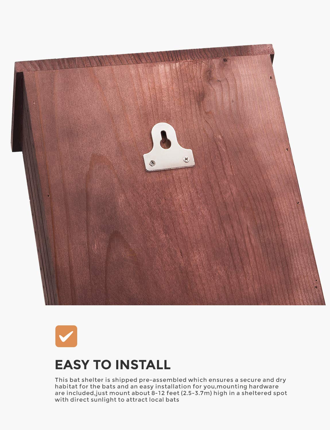 INCLY bat house mounting hardware included simplifies installation and secure mounting