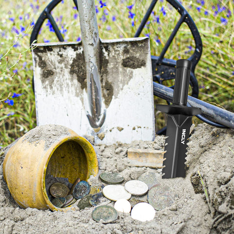 INCLY multi-use shovel supports gardening, digging, and detecting projects