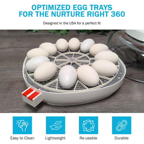 Incubator Warehouse durable egg tray for long-term use with goose and turkey eggs