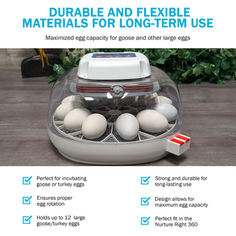 Incubator Warehouse egg positioning and drainage aid for better airflow