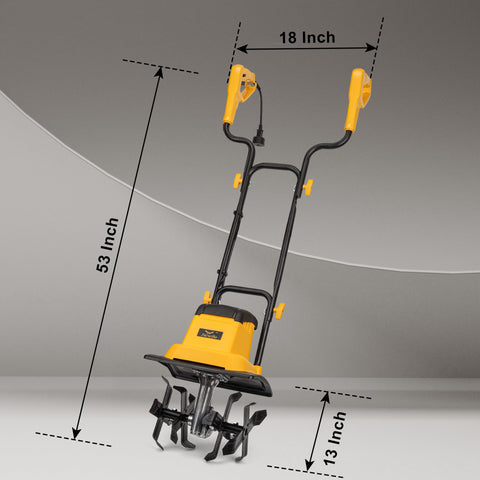 IncwBo corded garden tiller ready for plug-in use
