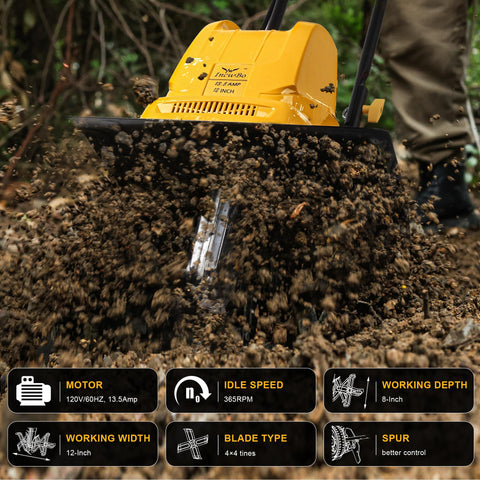 IncwBo electric tiller with metal baffle shows durability.