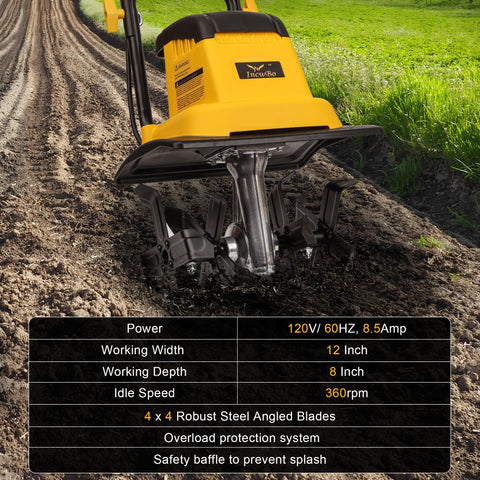 IncwBo rugged rototiller tackles roots and dense soil