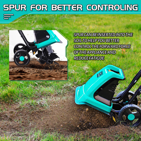 IncwBo wheel adjustment aids comfortable tilling and easy transport.