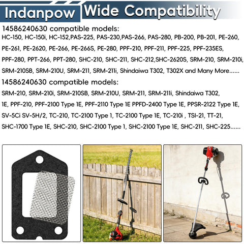 Indanpow SRM-200/300 series muffler parts for durable mowing
