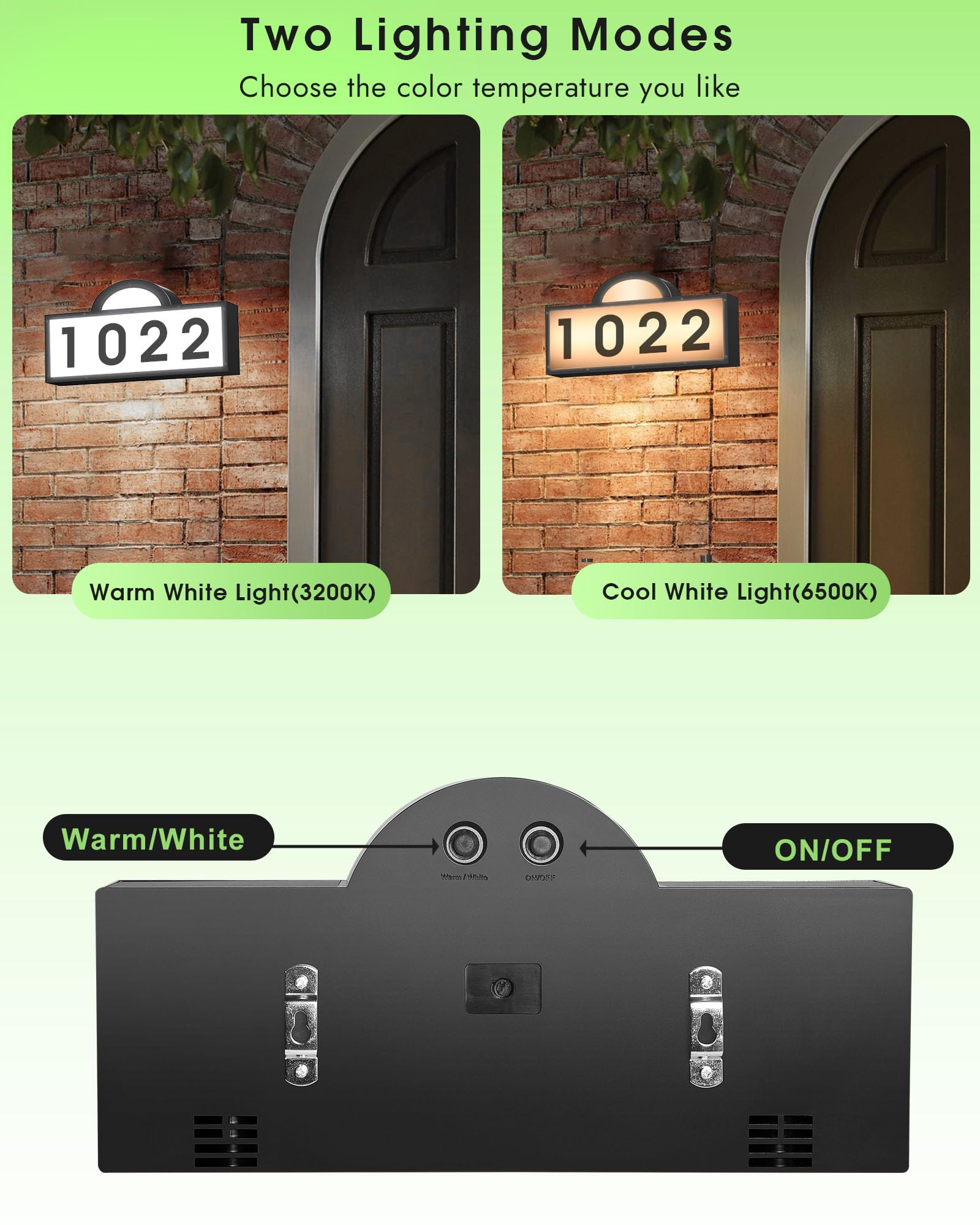 INDARUN sign includes 0-9 digits stickers for customizable address