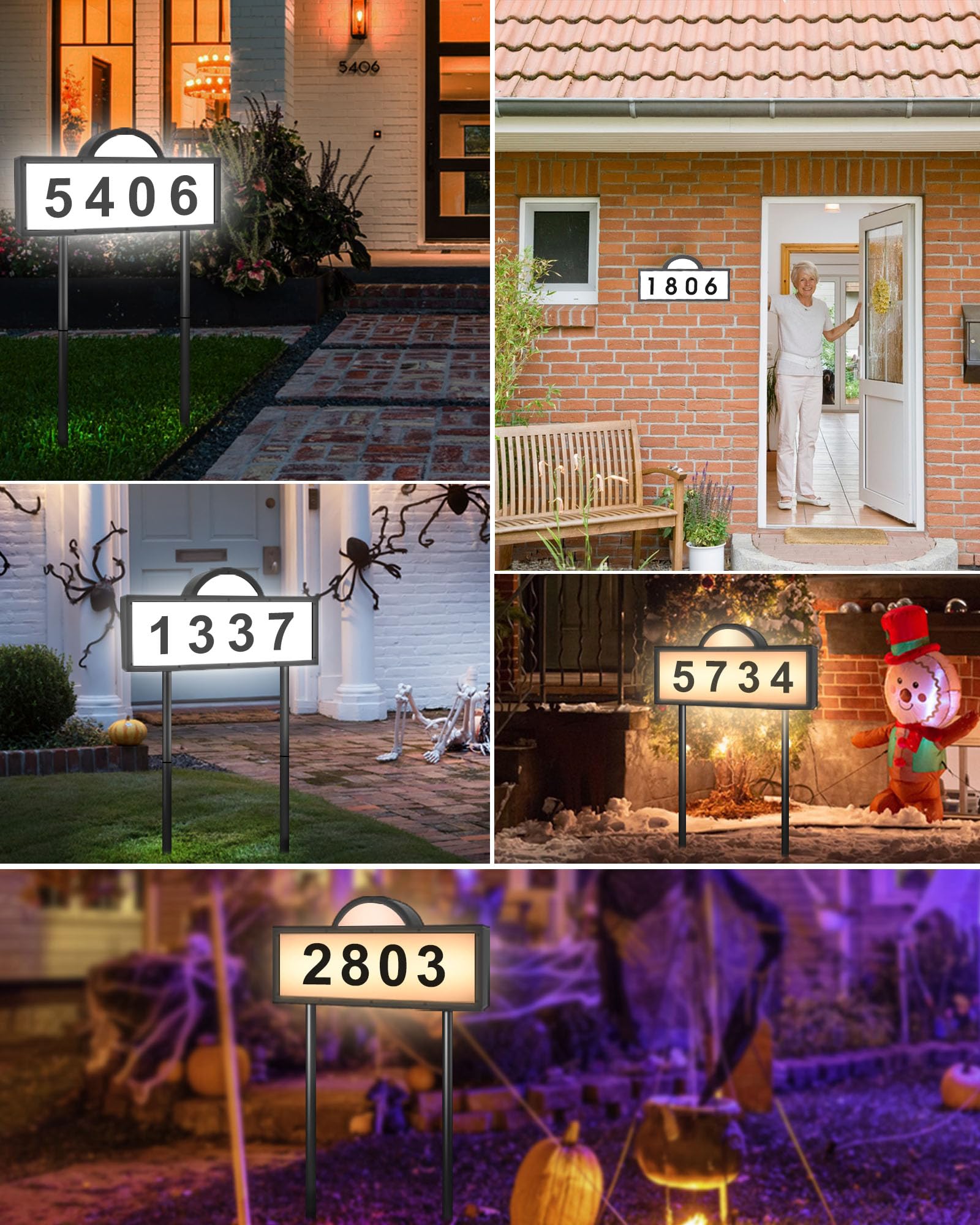 INDARUN address sign wall-mount ready for porch or door installation
