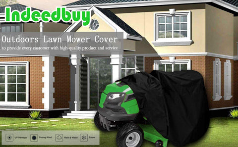 Indeed BUY mower cover with elastic hem remains secured during breezy weather.