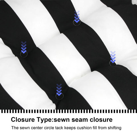 INFBLUE Dining chair pad with black stripe adds style and comfort to dining spaces.