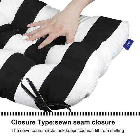 INFBLUE Overstuffed 3D cushion delivers plush support for long seating.