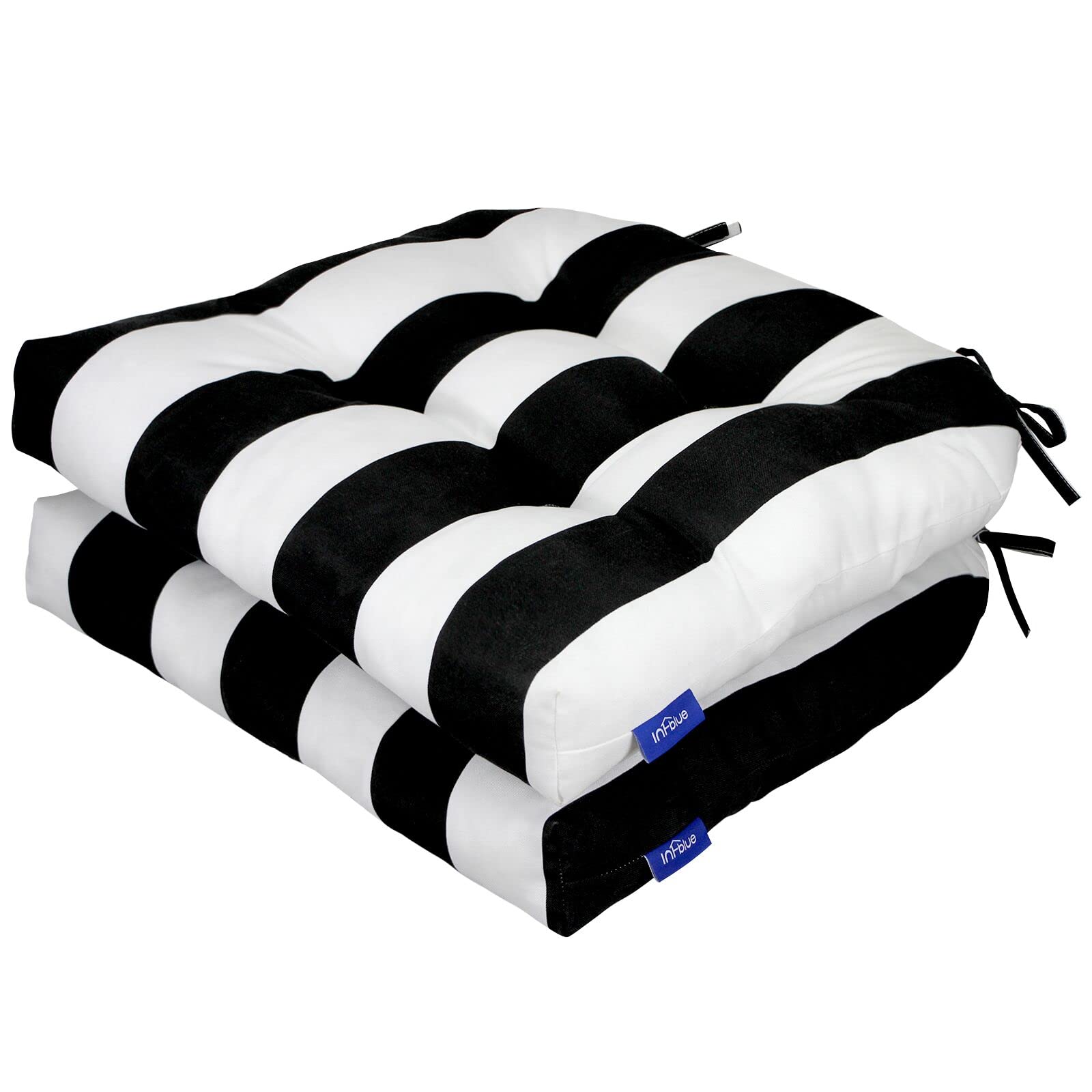 INFBLUE 19x19 seat cushions for wicker chairs offer comfortable outdoor seating.