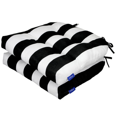 INFBLUE 19x19 seat cushions for wicker chairs offer comfortable outdoor seating.