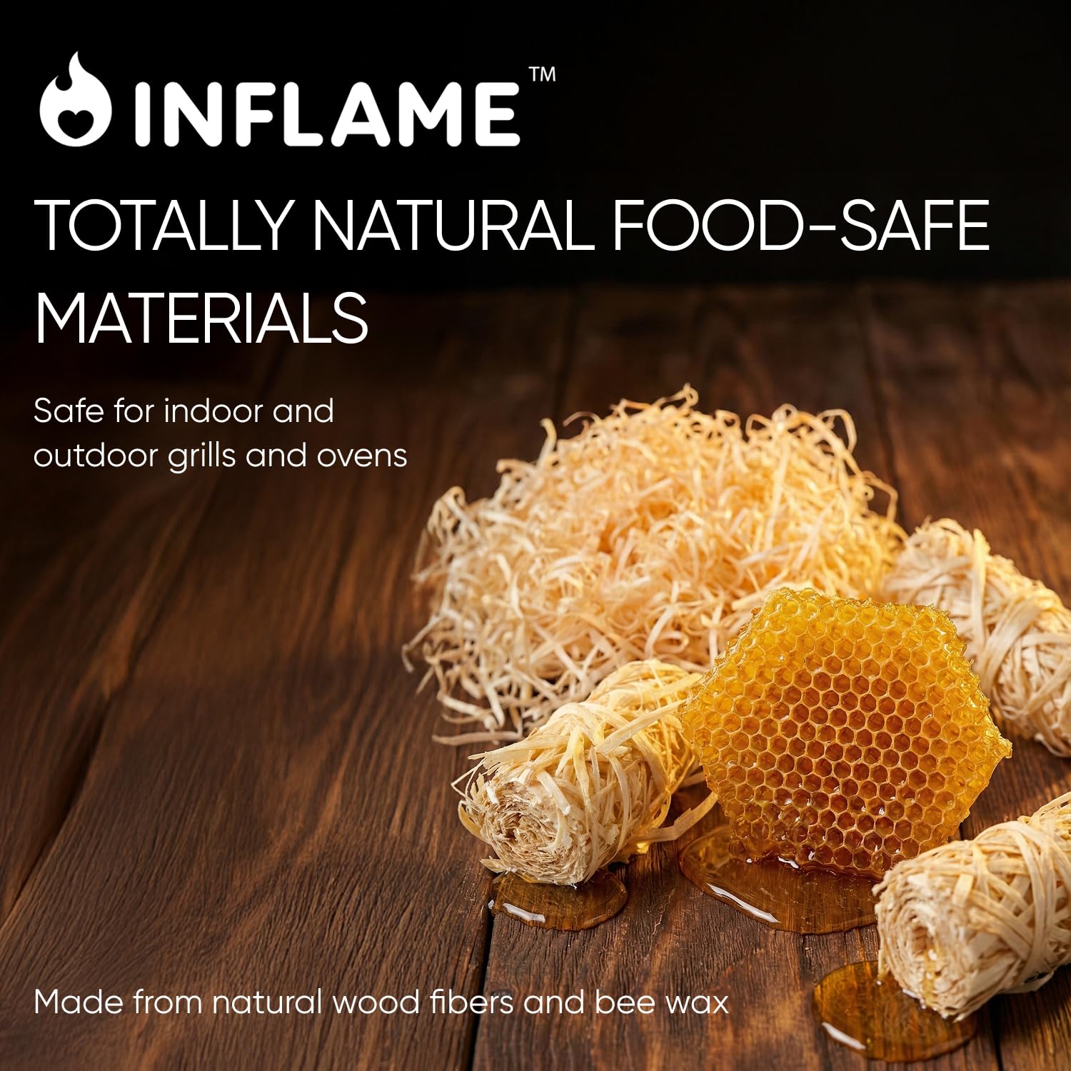 Inflame fire starters with charcoal for reliable grill ignition.