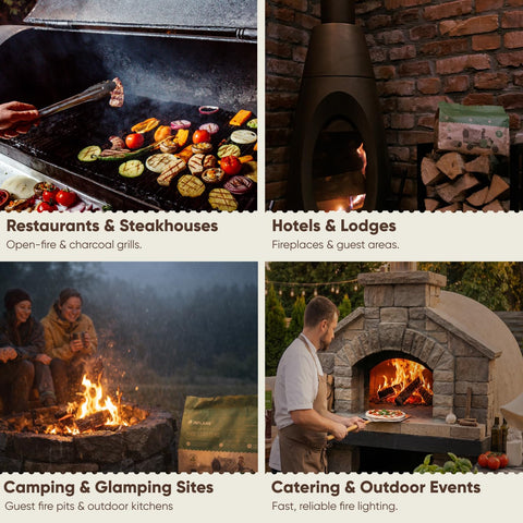 Inflame fire starters in the fireplace deliver steady flames.