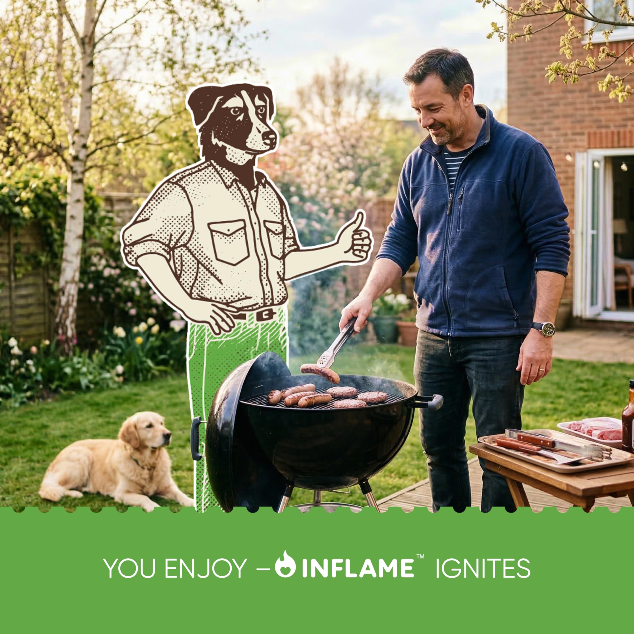 Inflame fire starters fast fire start demonstrates quick ignition use-case.