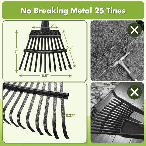 INFLATION garden rake easy to assemble and store for travel