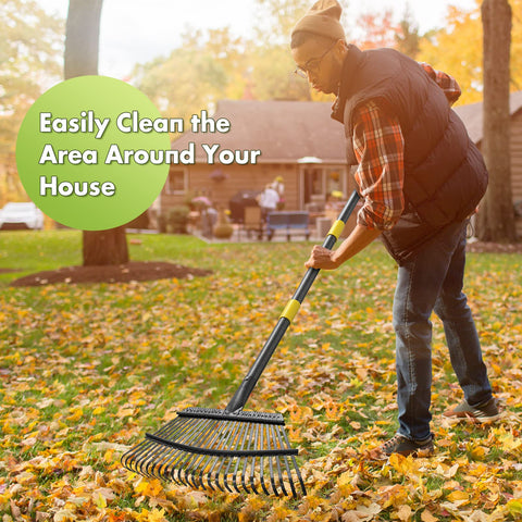 INFLATION Heavy Duty Garden Rake easy assembly supports quick setup and camping sessions.