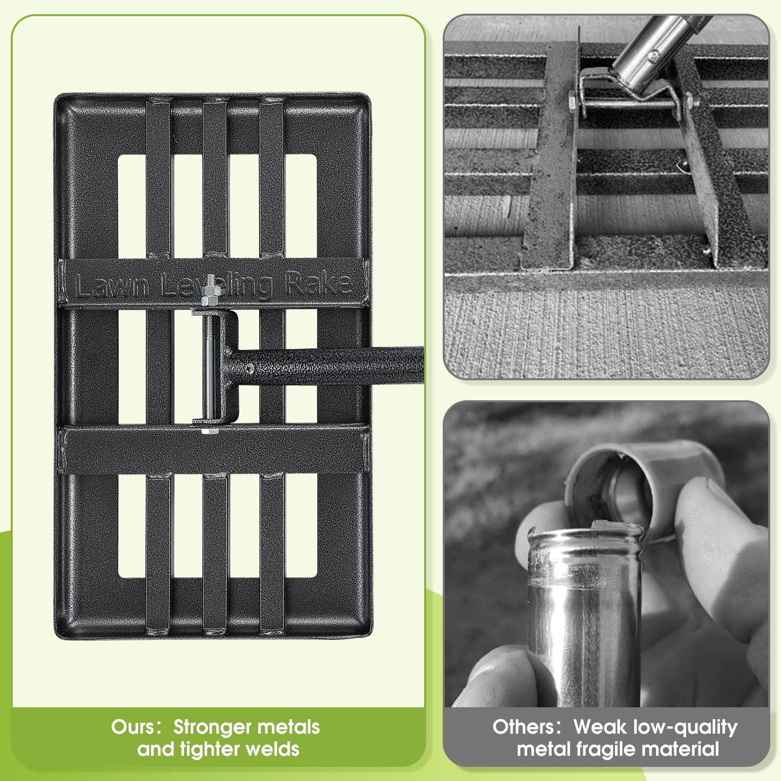 Inflation all-metal construction for durability in heavy-duty yard work